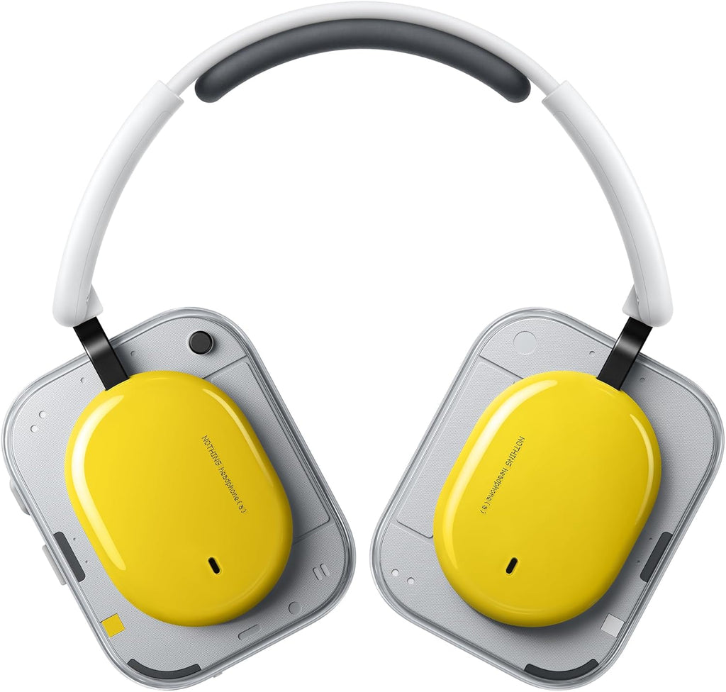 Headphone (A) 2026 New, Adaptive Active Noise Cancelling Headphones, Wireless over Ear Bluetooth 5.4 ANC Headset with LDAC Hi-Res, 5 HD Mics Ultra Bass via APP, 135 Hours Playtime, Yellow