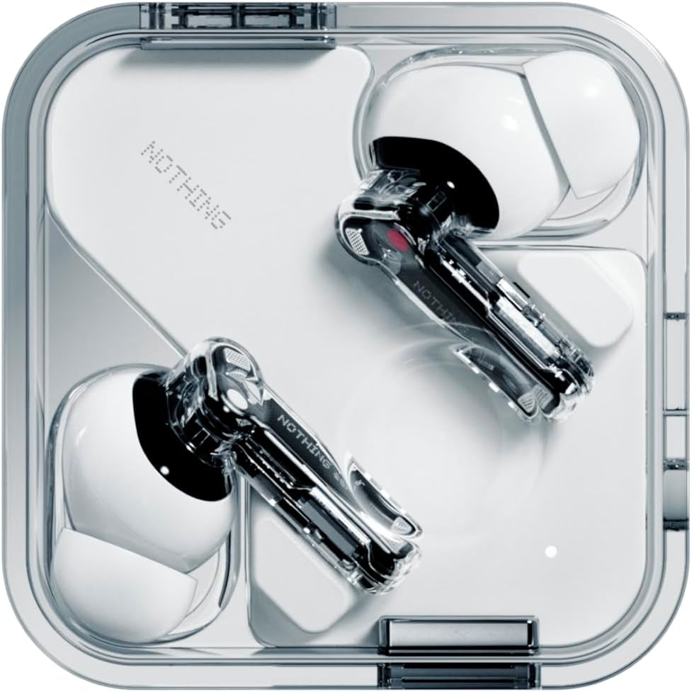 Nothing Ear Wireless Earbuds Bluetooth, 45Db Hybrid Smart ANC Earbuds, 11Mm Deep Bass Boost, Hi-Res Audio with LDAC & LHDC 5.0, 6 Mics Call, 40.5H Playtime with Fast Charging Case, Chatgpt Supported