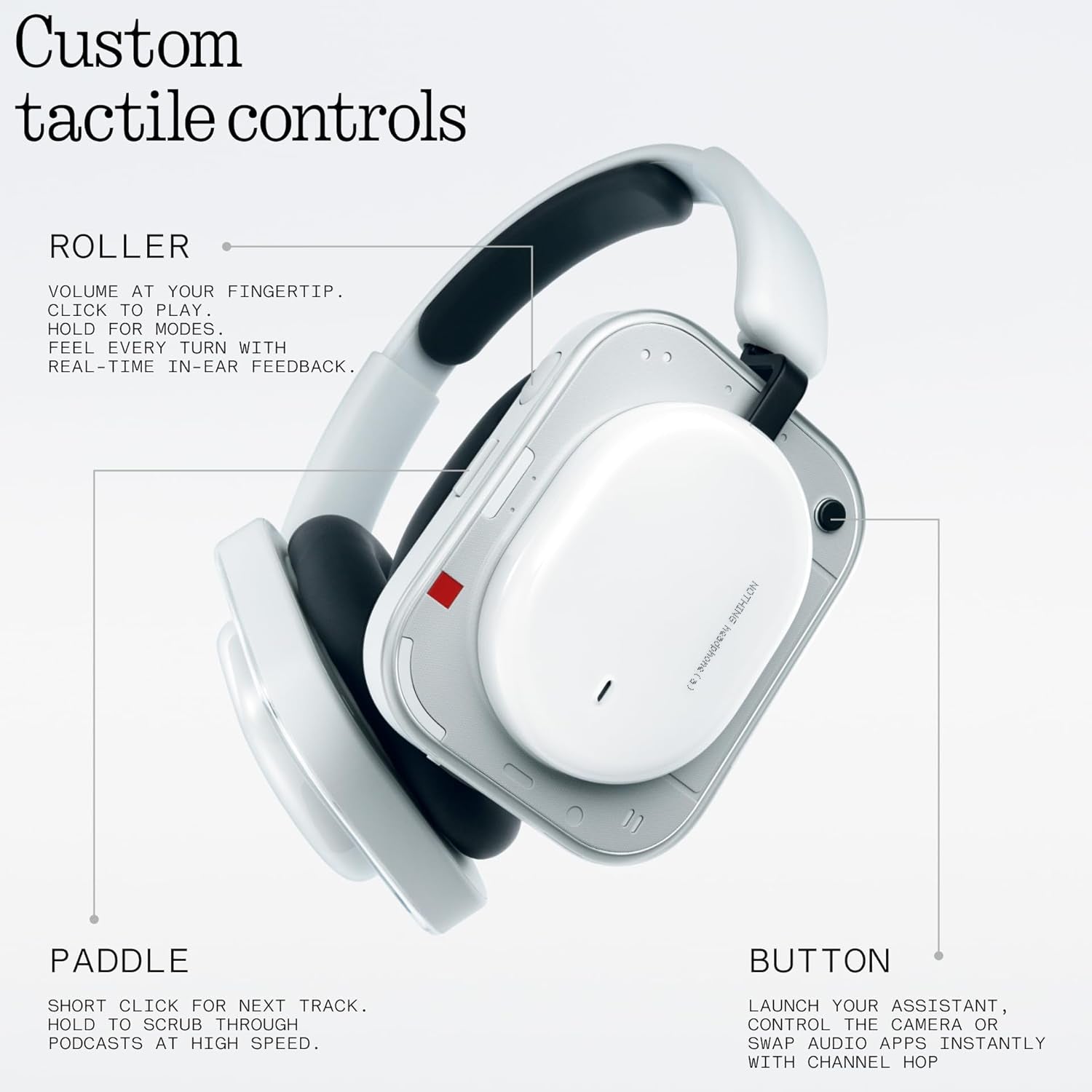 Headphone (A) 2026 New, Adaptive Active Noise Cancelling Headphones, Wireless over Ear Bluetooth 5.4 ANC Headset with LDAC Hi-Res, 5 HD Mics Ultra Bass via APP, 135 Hours Playtime, Yellow