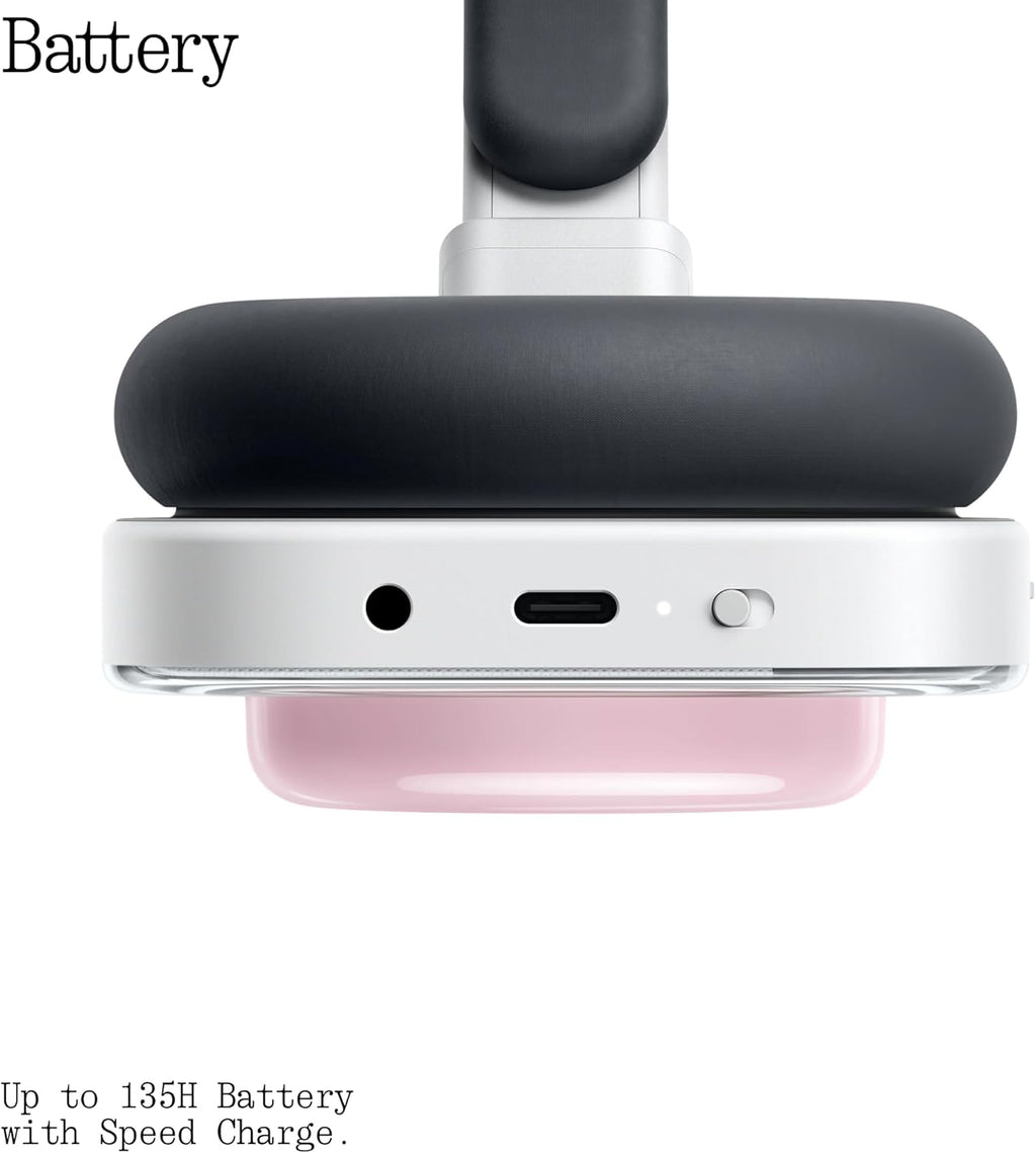 Headphone (A) 2026 New, Adaptive Active Noise Cancelling Headphones, Wireless over Ear Bluetooth 5.4 ANC Headset with LDAC Hi-Res, 5 HD Mics Ultra Bass via APP, 135 Hours Playtime, Yellow