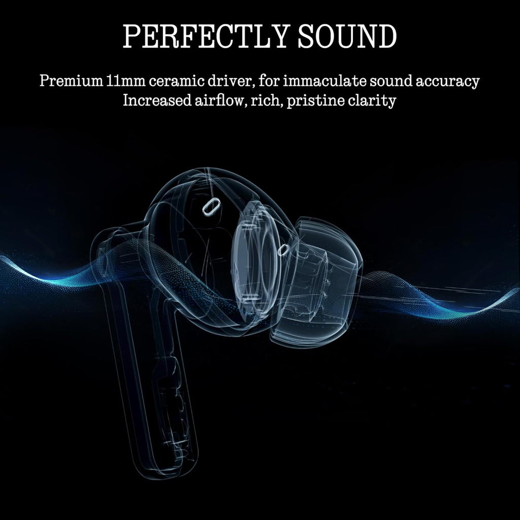 Nothing Ear Wireless Earbuds Bluetooth, 45Db Hybrid Smart ANC Earbuds, 11Mm Deep Bass Boost, Hi-Res Audio with LDAC & LHDC 5.0, 6 Mics Call, 40.5H Playtime with Fast Charging Case, Chatgpt Supported