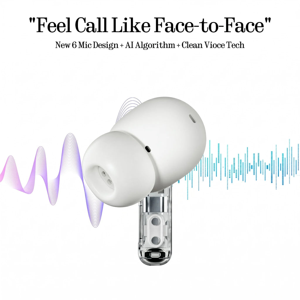 Ear (A) Wireless Earbuds, 45Db Hybrid Noise Cancelling Earbuds, Hi-Res Audio, Advanced Equaliser, Dual Connect, 6 Mics, 42.5H Playtime Ear Buds Wireless Bluetooth, White