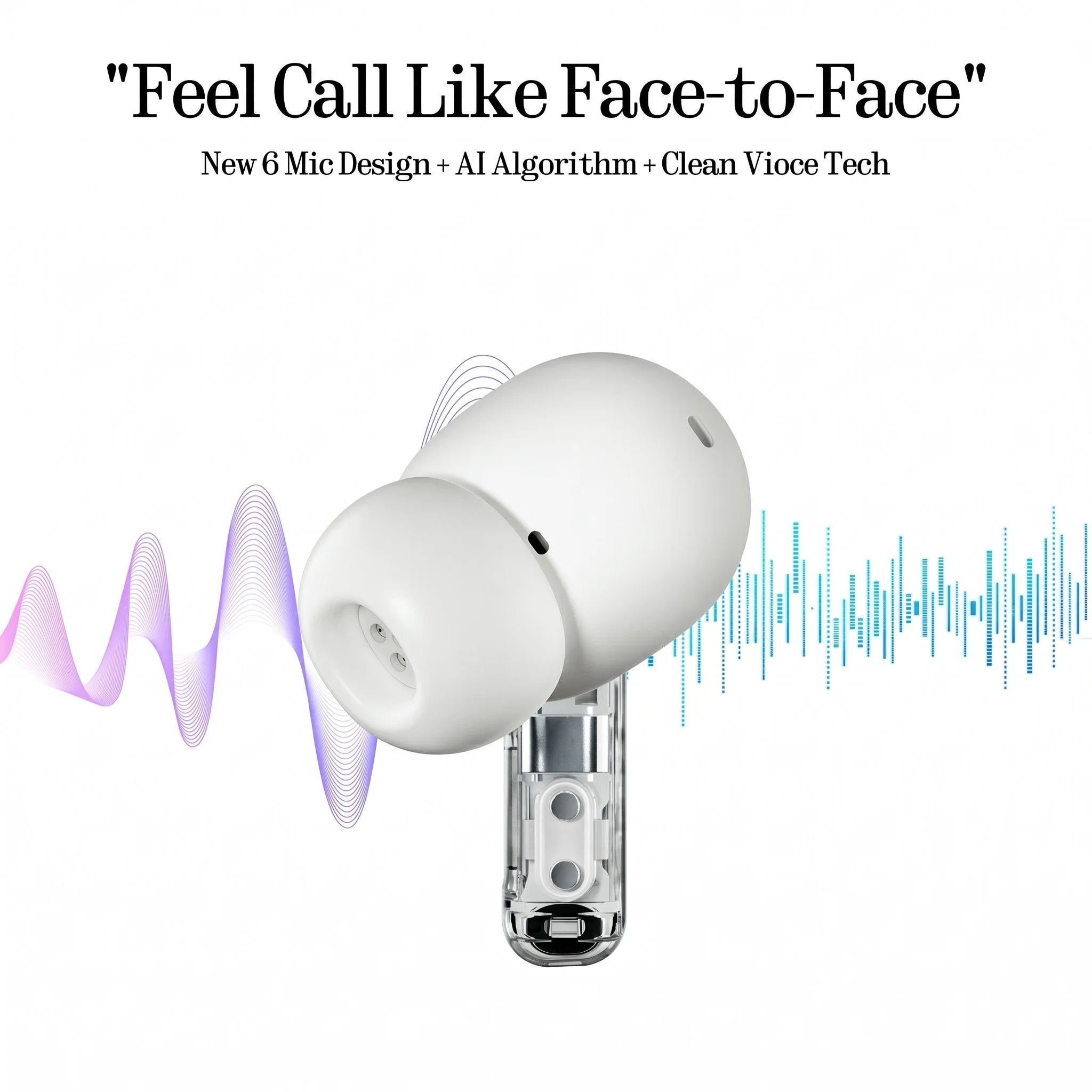 Ear (A) Wireless Earbuds, 45Db Hybrid Noise Cancelling Earbuds, Hi-Res Audio, Advanced Equaliser, Dual Connect, 6 Mics, 42.5H Playtime Ear Buds Wireless Bluetooth, White