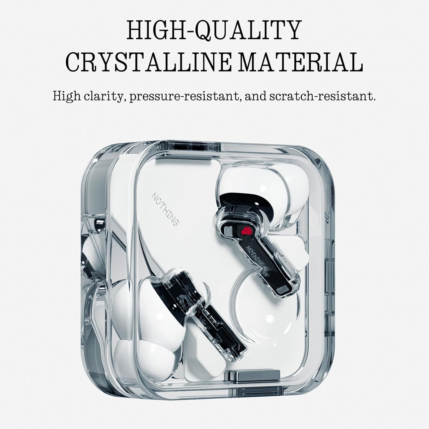 Nothing Ear Wireless Earbuds Bluetooth, 45Db Hybrid Smart ANC Earbuds, 11Mm Deep Bass Boost, Hi-Res Audio with LDAC & LHDC 5.0, 6 Mics Call, 40.5H Playtime with Fast Charging Case, Chatgpt Supported